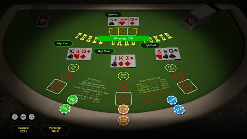 Khám phá luật chơi Poker 3 lá trực tuyến chi tiết 
